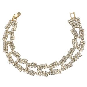 Gold Tone Rhinestone Bracelet